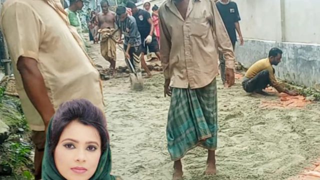 চান্দুরায় এমপি নাদিয়া পাঠান পাপনের বরাদ্দে রাস্তার উন্নয়ন কাজ শুরু, এলাকাবাসীর প্রশংসা।